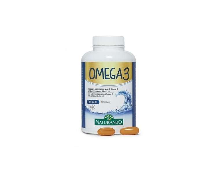 NATURANDO Omega 3 Cholesterol Levels Supplement 100 Pearls
