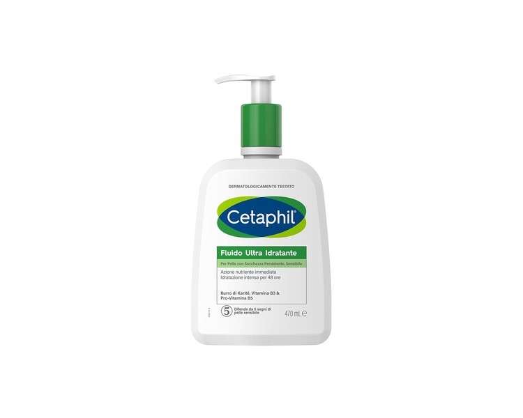 Cetaphil Ultra Moisturizing Fluid Face and Body Cream for Skin with Persistent and Sensitive Dryness 470ml