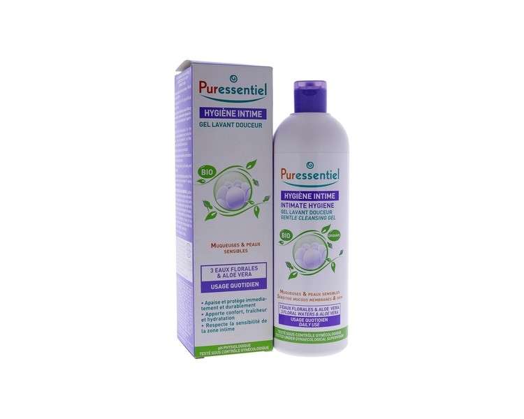 Puressentiel Intimate Hygiene Gentle Cleansing Gel with 3 Floral Waters and Aloe Vera - Organic - Hypoallergenic - Daily Use for Sensitive Mucous Membranes and Skin 500ml