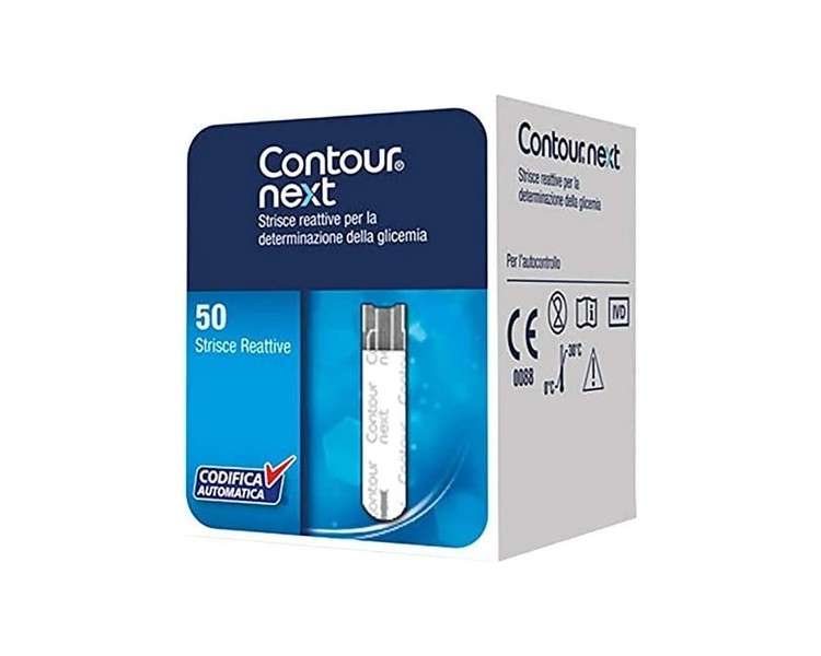 Contour Next Blood Glucose Strips Reactive Measurement 50 Pieces