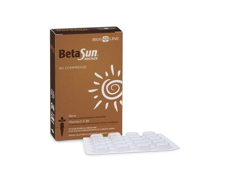 BETASUN Bronze Novelty Skin Preparation Supplement for Intense Tanning and Durability 60 Tablets