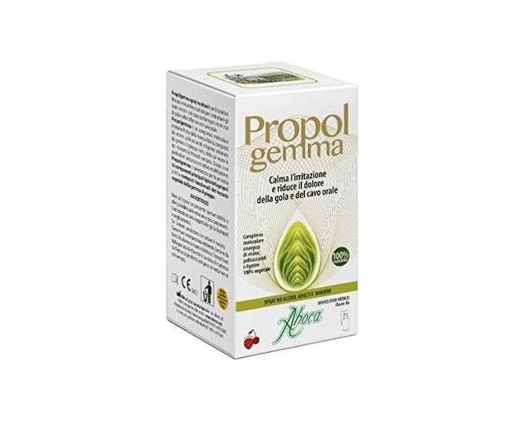 Aboca Propolgemma Spray No Alcohol for Adults and Children 30ml Protects the Mucous Membrane, Soothes Irritation and Reduces Throat and Oral Pain