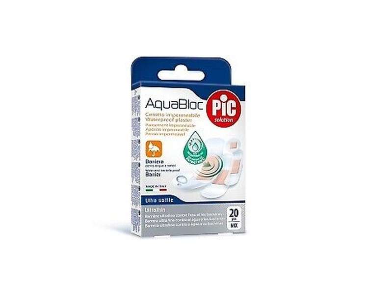 PIC Aquabloc Mix Waterproof Patch Assorted Size 40 Pieces