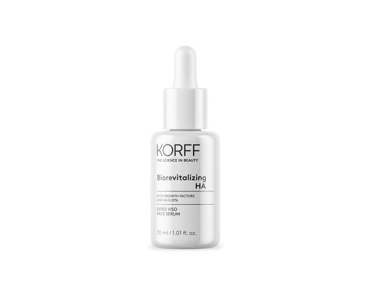 Korff Biorevitalizing HA Face Serum Renewing and Restorative Treatment Moisturizing Skin Bright and Compact Formula with Hyaluronic Acid 30ml