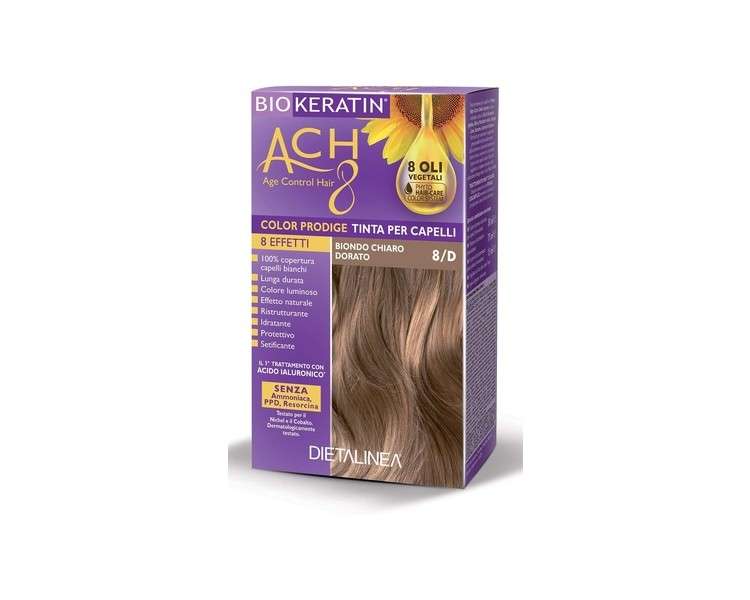 Biokeratin ACH 8 Prodigy Color Hair Dye Light Golden Blonde