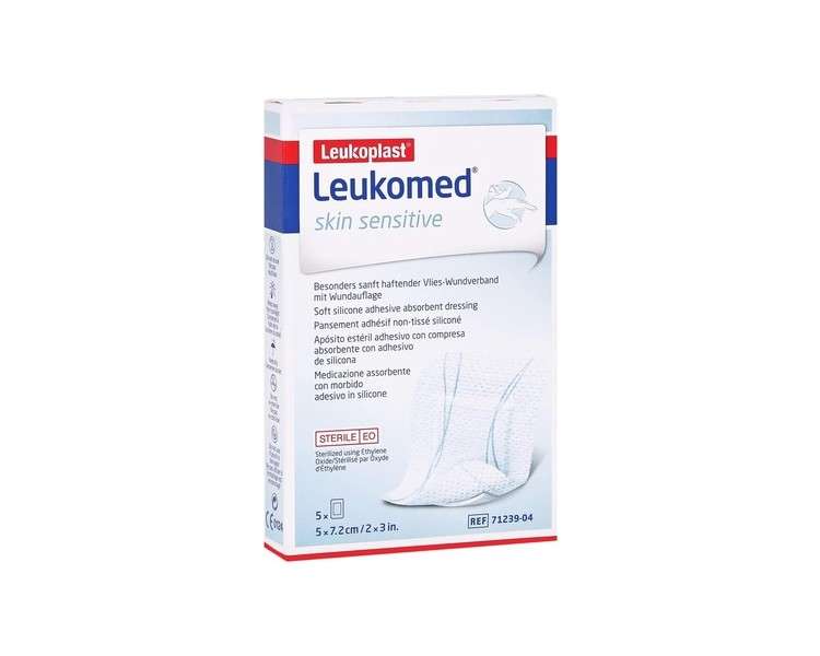 LEUKOMED Skin Sensitive Sterile 5x7.2cm - Pack of 5