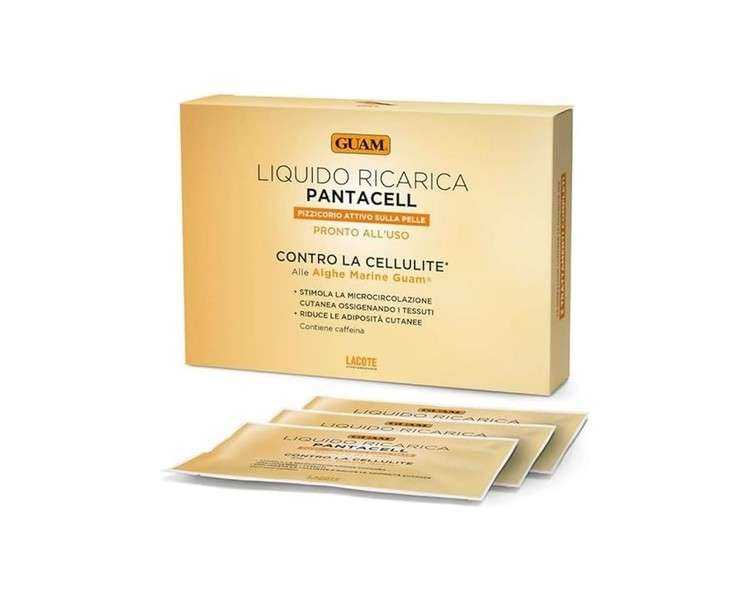 Guam Pantacell Liquid Refill Bags Anti-Cellulite Intensive with Seaweed, Dead Sea, Caffeine and Anti-Cellulite Complex