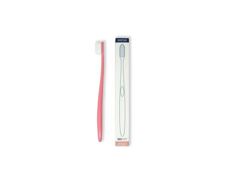 GELDIS Denture Cleaner - Toothbrush for Mobile Dental Devices and Dentures, Brush with Silicone Bristles, Aligner Cleaning and Bites with Silicone Bristle Head, Daily Use