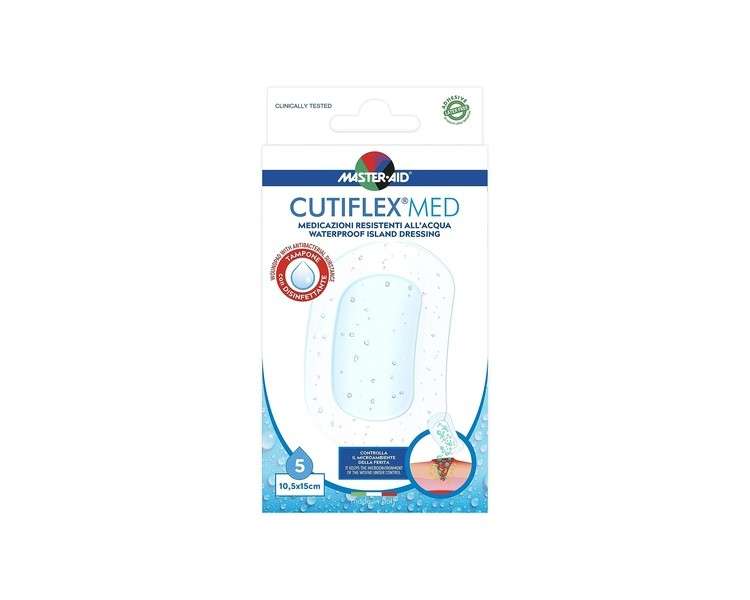 MASTER AID Cutiflex Med 10. X 1 cm White/Blue - Pack of 5