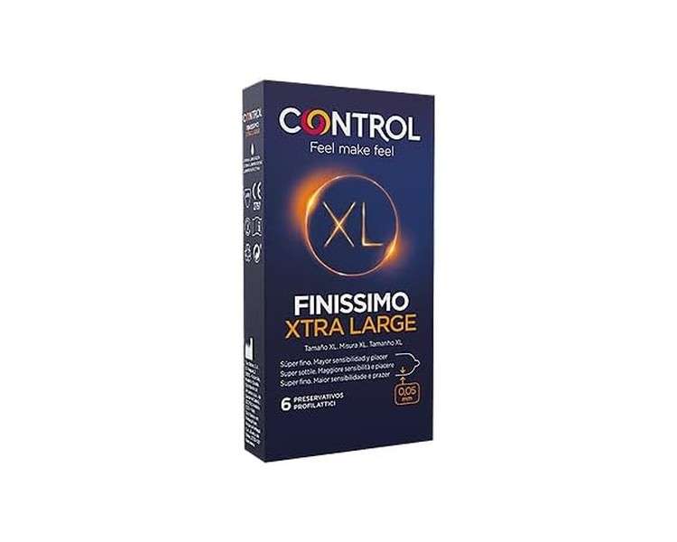 Control Sensitivity Finissimo XL Xtra Large 0.05mm Condom 6 Condoms