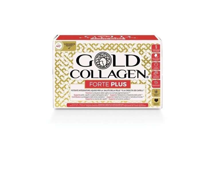 Minerva Research Gold Collagen Forte Plus Collagen Supplement 10 Vials