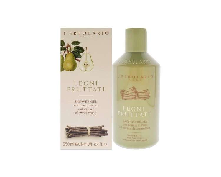 L'Erbolario Fruity Woods Shower Gel with Pear Nectar and Sweet Wood Extract 8.4 oz