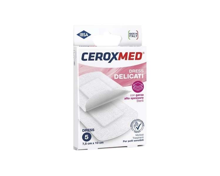 Ceroxmed Delicate Dressing Compresses 7.5x10cm - Pack of 5