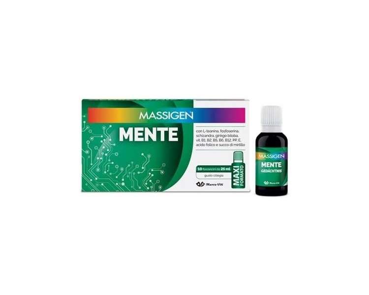 Massigen Mente Dietary Supplement 10 Bottles of 25ml