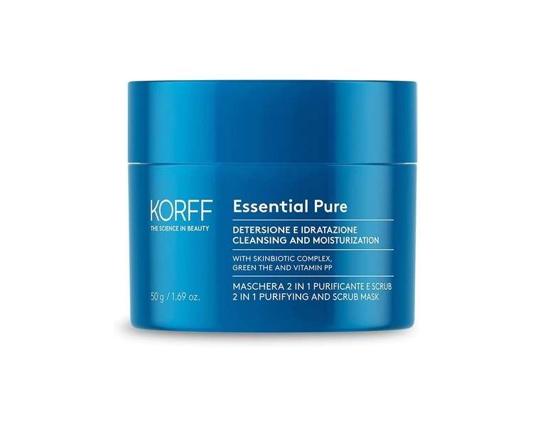 Korff Essential Pure 2 in 1 Purifying and Scrub Mask 50ml