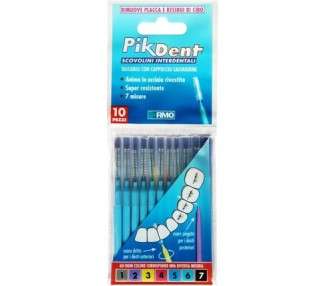 Pikdent Interdental Brushes Coated Steel Core and Tynex Bristles Size 5 Semiconic Blue 0.8mm