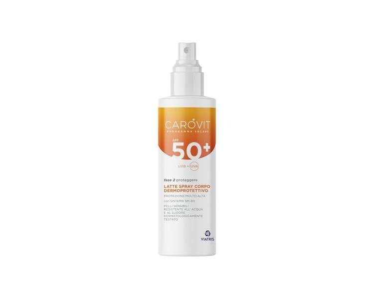 Carovit Sun Program SPF50+ Sun Protection Against UVA and UVB+ Rays with Contrasting Action Leather 200ml