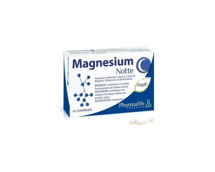 PHARMALIFE Magnesium Notte Mood and Sleep Supplement 45 Tablets