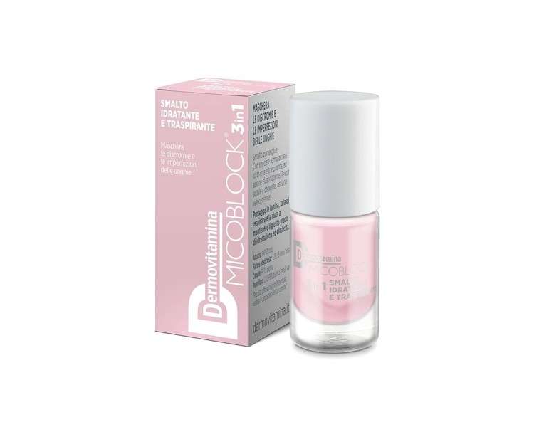 Dermovitamina Micoblock 3in1 Moisturizing and Breathable Nail Polish Light Pink 5ml