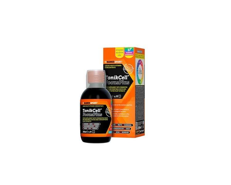 NAMEDSPORT TonikCell FocusPlus Liquid Multivitamin Tonic Helps Combat Stress and Fatigue Boosts Concentration 280ml