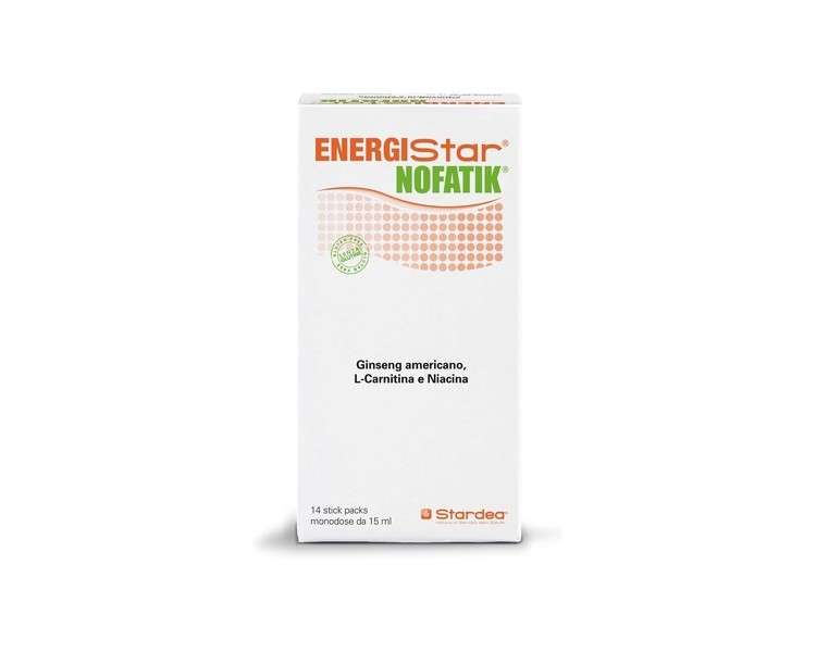 Energistar Nofatik Fatigue Reducing Dietary Supplement 14 Single Dose Stick Packs