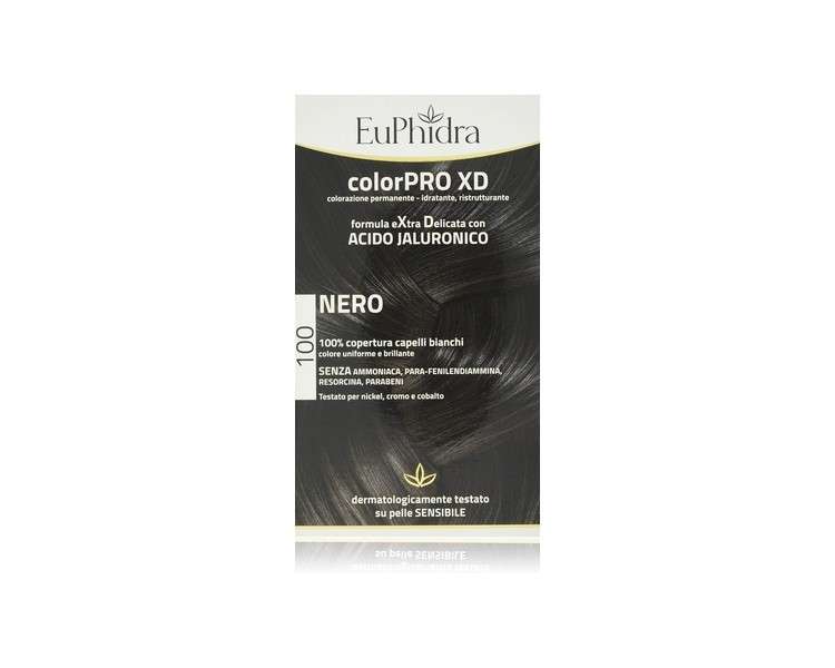 Euphidra Colorpro XD Permanent Coloring with Hyaluronic Acid 190g Black