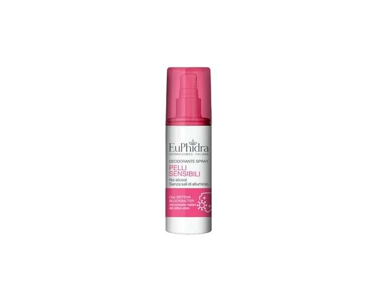 Euphidra Deodorant Spray for Sensitive Skin Alcohol-Free Floral Fragrance 100ml