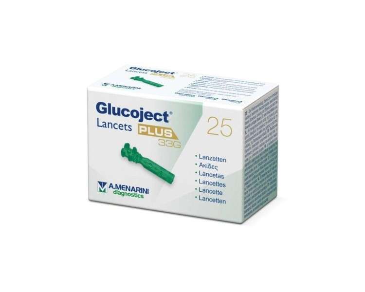 Menarini Glucoject Lancets Plus G33 25 Pieces