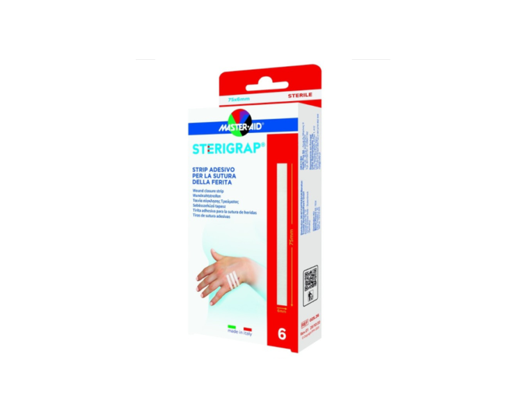 Sterigrap Strip Adhesive Wound Master Aid 6 Pieces 6x75mm