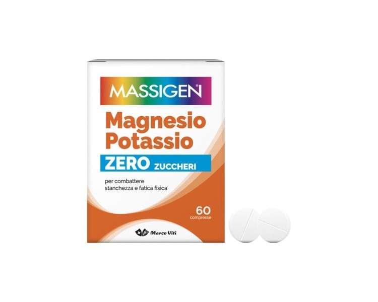 Magnesium and Potassium Massigen Sugar-Free 60 Tablets