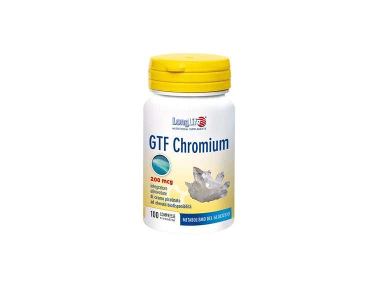 GTF Chromium 200mcg Longlife 100 Coated Tablets