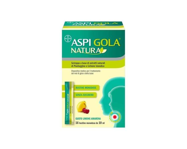 Aspi Gola Natura Lemon-Amarena Sore Throat and Cough Syrup 10ml