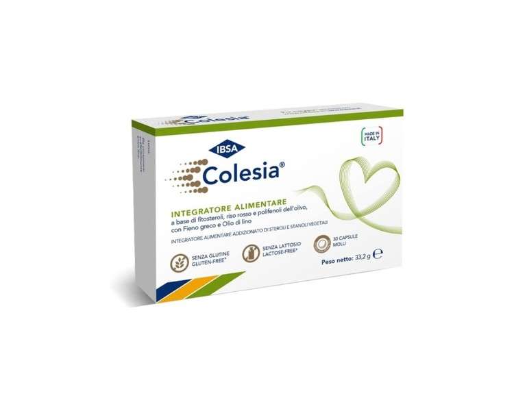 Colesia IBSA 30 Soft Capsules Cholesterol Control Supplement