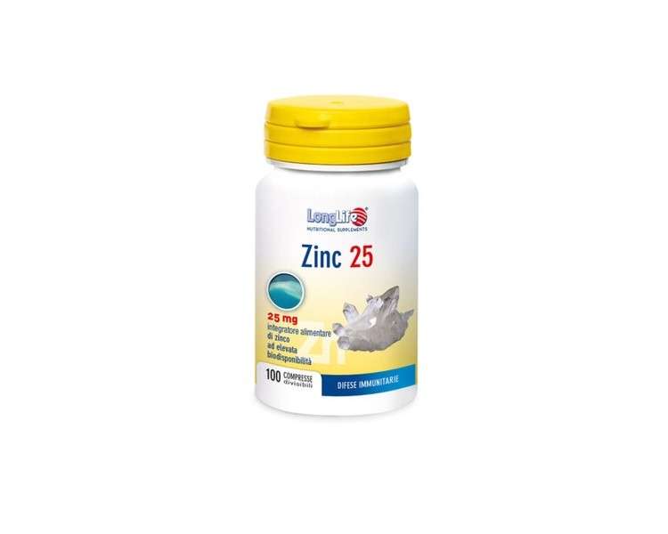 Zinc 25 LongLife 100 Divisible Tablets