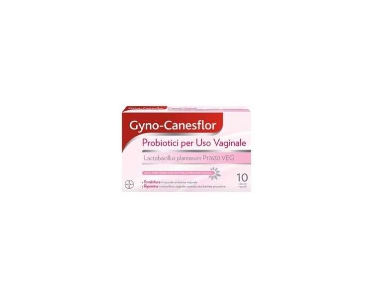 BAYER Gyno-Canesflor Probiotics Supplement 10 Vaginal Capsules