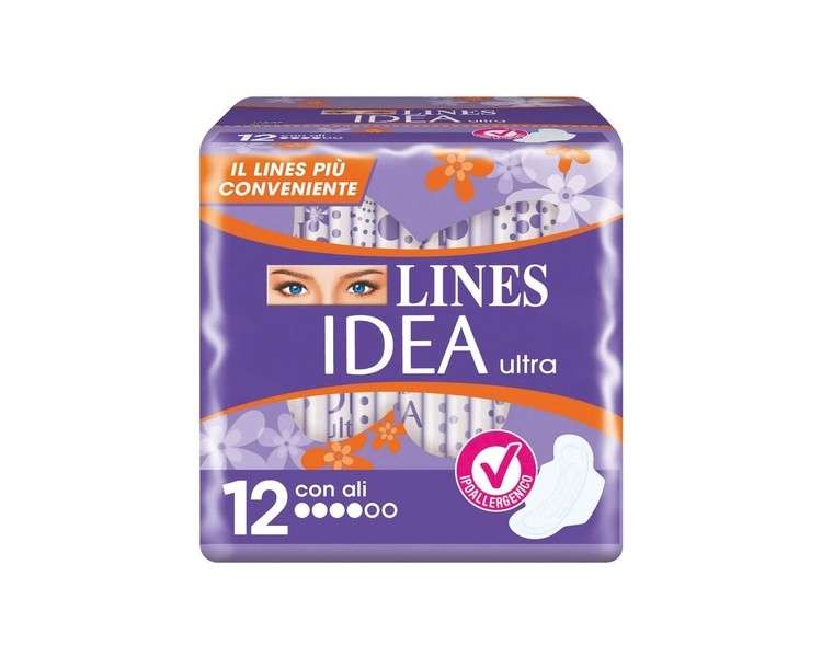 Lines Idea Ultra Sanitary Pads with Wings