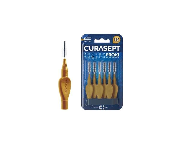 Curasept Proxi Interdental Brushes T14 Gold 1.4mm Conical Interdental Space