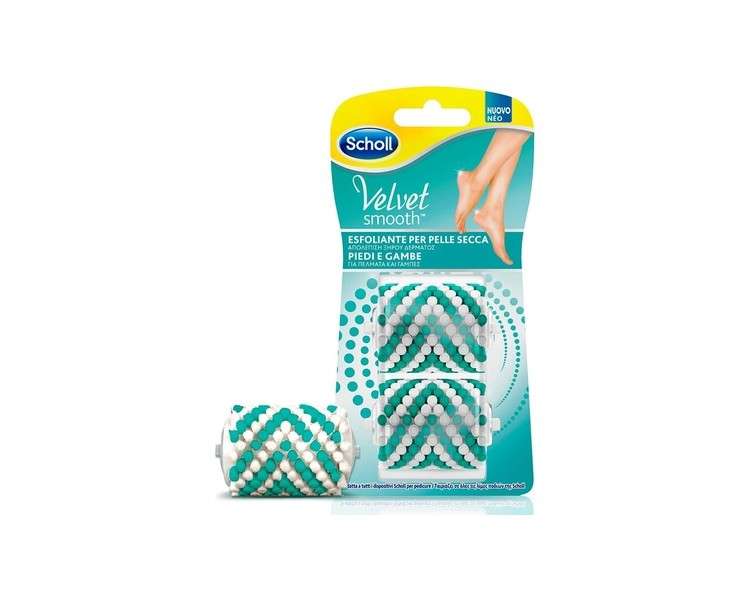 Scholl Velvet Soft Refill Exfoliating Brush for Dry Skin - Pack of 2