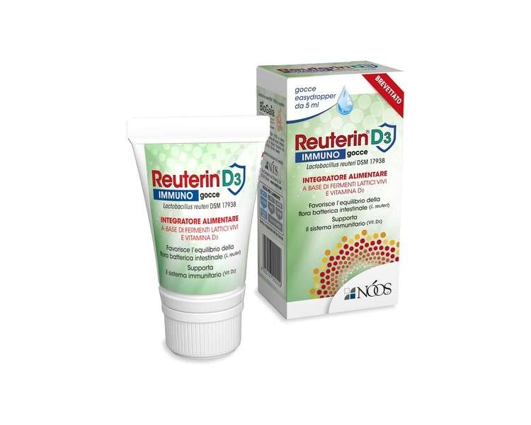 Nóos Reuterin D3 Immune Drops with Live Milk Ferments and Vitamin D3 5ml