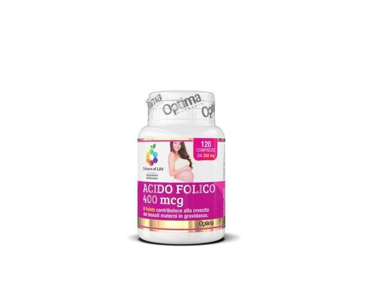 Optima Naturals Folic Acid 120 Capsules Pregnancy Vitamin B9 Vegan