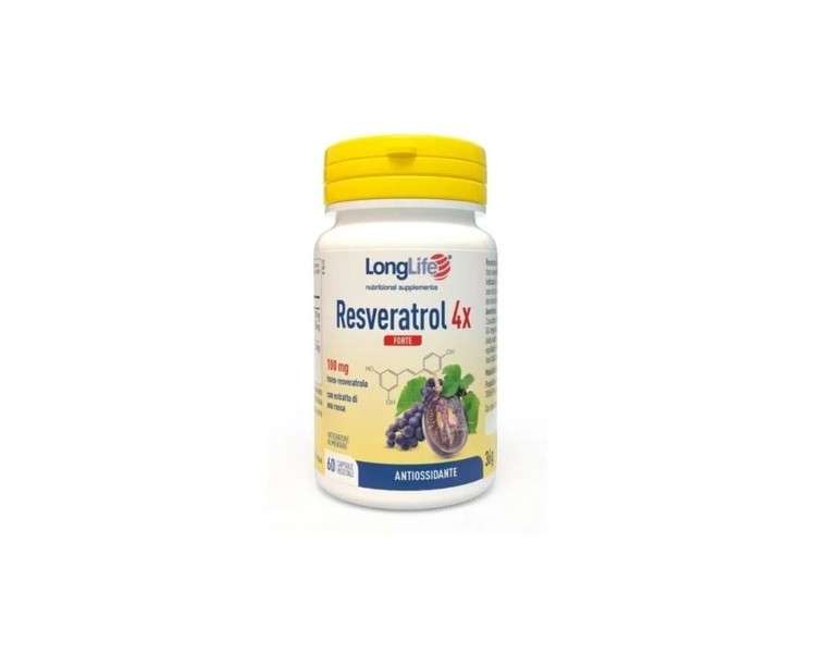 Resveratrol 4x Forte Longlife 60 Vegetarian Capsules