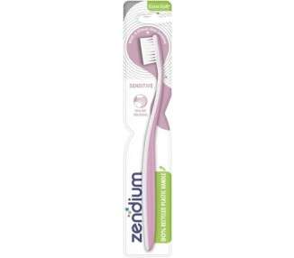 Zendium Sensitive Extra Soft Toothbrush Gentle and Precise Cleaning Pink White 1 Count