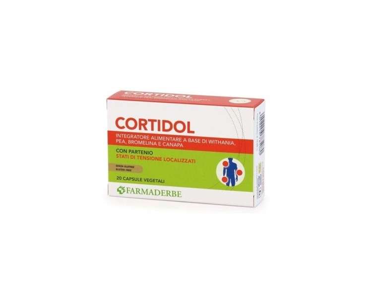 FARMADERBE Cortidol Natural Pain Relief Supplement 20 Capsules