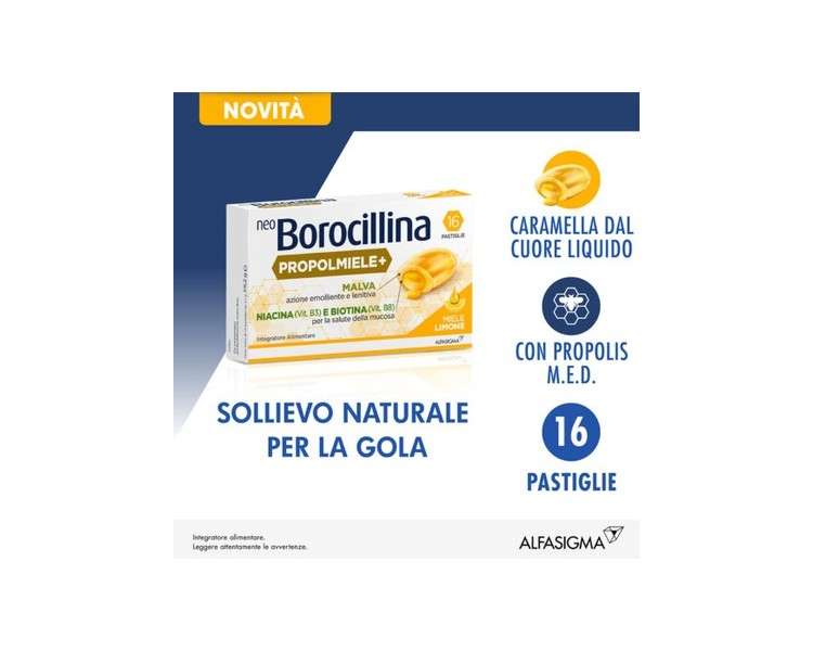 neoBorocillin Propolmiele + 16 Honey Lemon Tablets