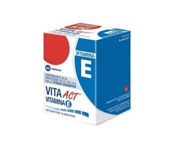 F & F Vita Act Vitamin E Antioxidant Supplement 60 Tablets