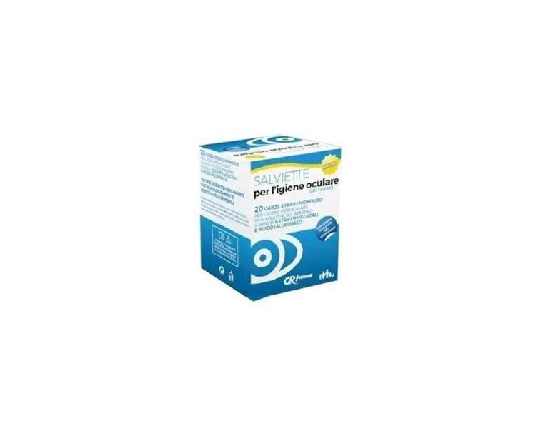 GR Farma Eye Hygiene Tissues 20 Sterile Disposable Wipes