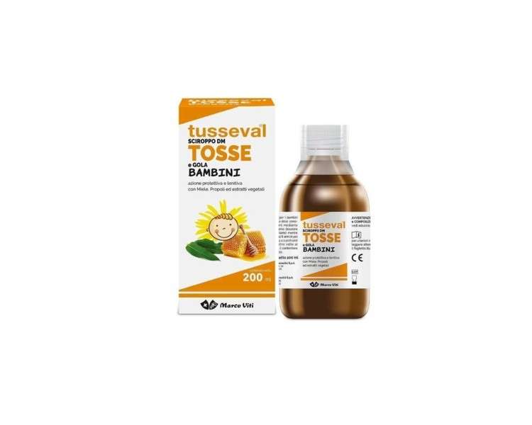 Tusseval Children's Natural Syrup Cough and Throat 200ml Honey & Propolis