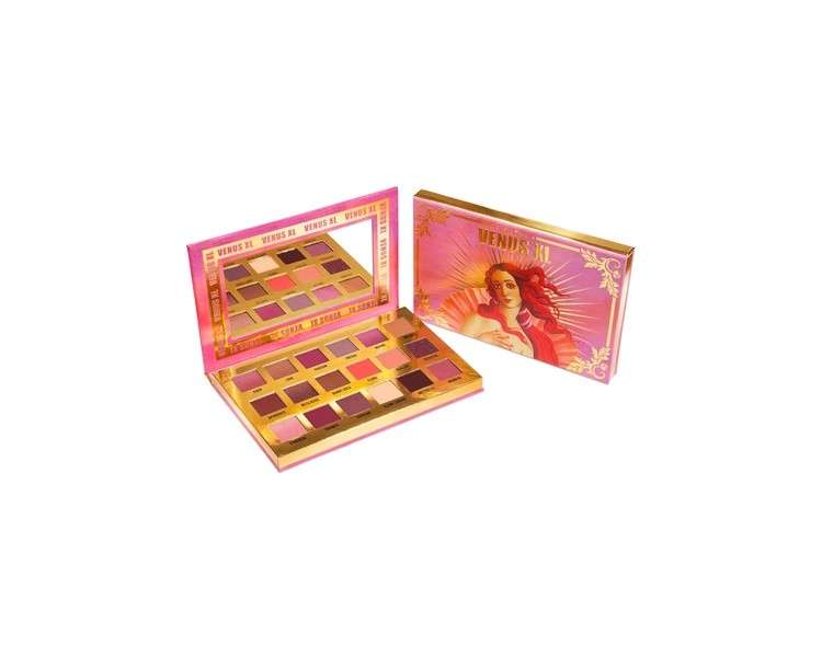 Lime Crime Venus XL Eye & Face Palette 18 Highly Pigmented Matte and Metallic Eyeshadows Mirrored Box Vegan Beige