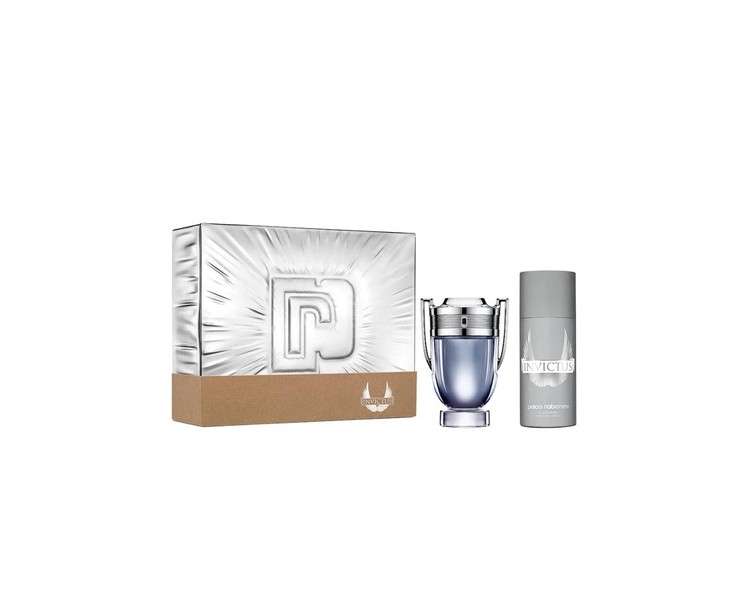 Paco Rabanne Invictus 2 Piece Gift Set 3.4oz Eau de Toilette