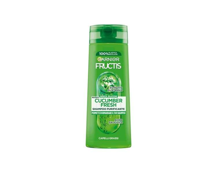 Garnier Fructis Cucumber Fresh Fortifying Shampoo 250ml 8.45 oz